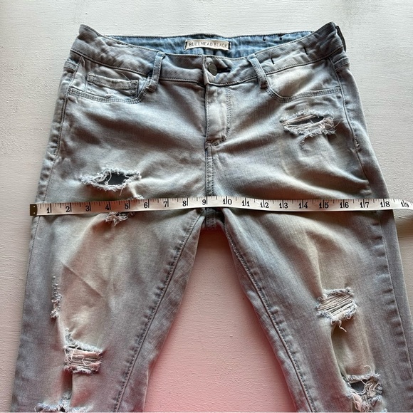 5/$15 📚 Bullhead Black Denim Legging Distressed Light Wash Size 7 - Picture 11 of 14